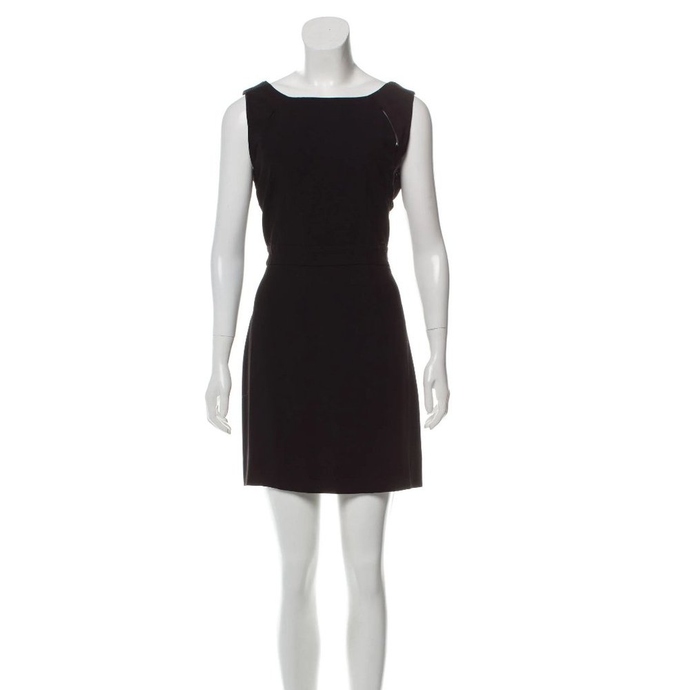 Maje Black Sleeveless Dress with Bow Accent